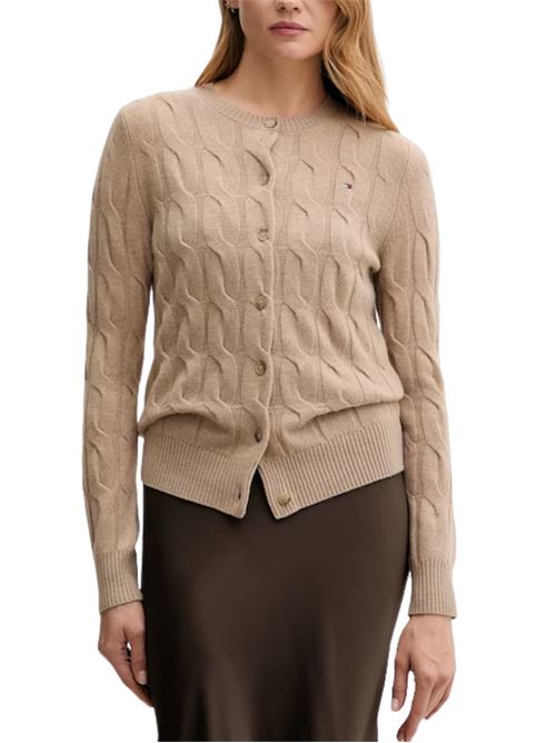 Cardigan in lana morbida a trecce Tommy Hilfiger | WW0WW47463ADM